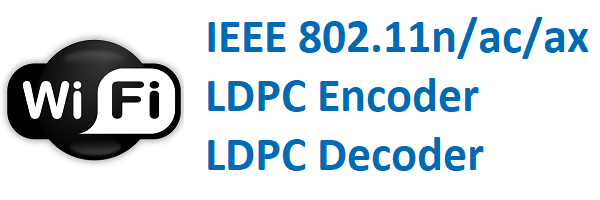 IEEE 802.11n/ac/ax WLAN WiFi LDPC Encoder Decoder